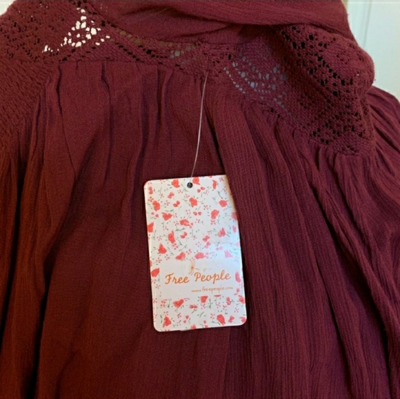 NWT Free People Moya Embroidered Mini Dress Frare Cuffed Sleeves. - Picture 8 of 8